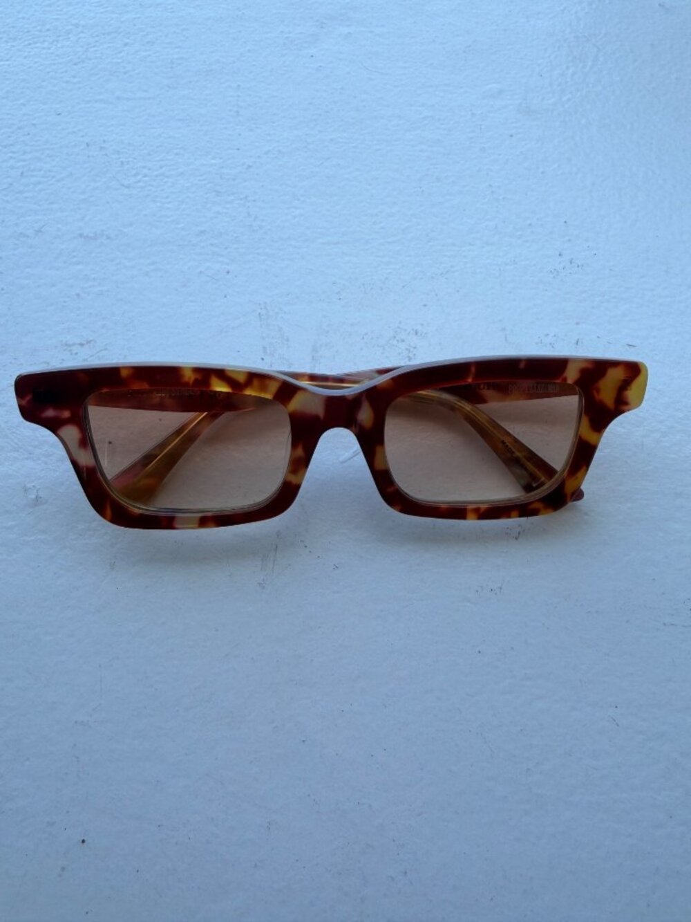 Poppy Lissiman Retro Tortoise Shell Square Sunglasses With Brown Lenses - Vintag